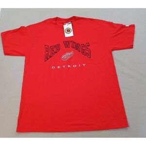 Detroit Red Wings T Shirt Size Large Mens Lee sports Red New NHL Made In USA VTG